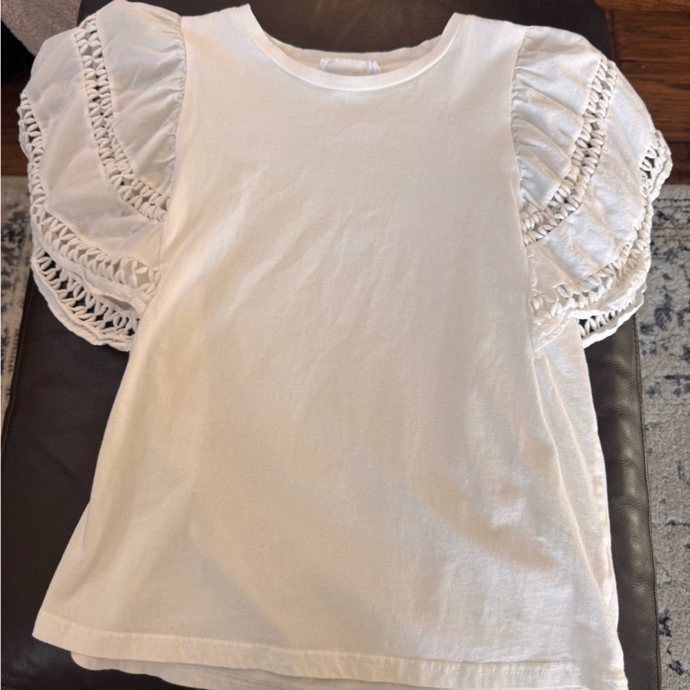 White Lace Sleeve Women's Tank Top